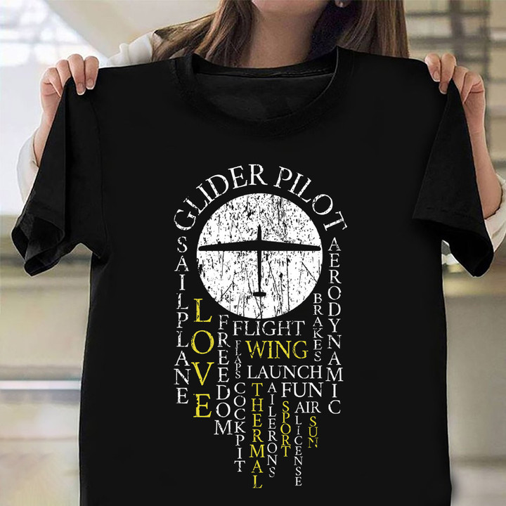 Glider Pilots Shirt Vintage Graphic Clothing Aviation Gifts For Him