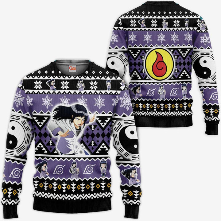 Hyuga Hinata Ugly Christmas Sweater Custom Xmas Gifts Idea - 1 - GearAnime