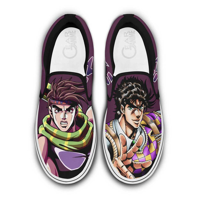 Joseph Joestar Slip On Sneakers Custom Anime JoJo's Bizarre Adventure Shoes - 1 - GearAnime