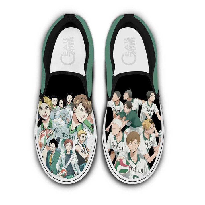 Date Tech High Slip On Sneakers Custom Anime Haikyuu Shoes - 1 - GearAnime