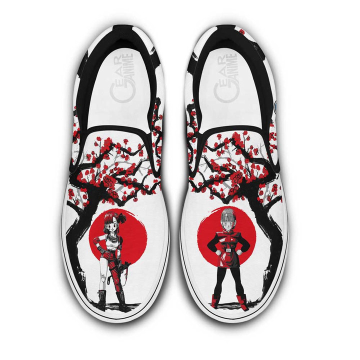 Bulma Slip On Sneakers Custom Anime Dragon Ball Shoes - 1 - GearAnime