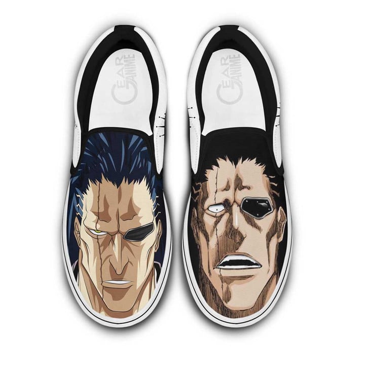 Kenpachi Zaraki Slip On Sneakers Custom Anime Bleach Shoes - 1 - GearAnime
