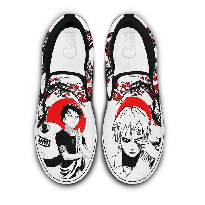 Gaara Slip On Sneakers Custom Japan Blossom Anime Shoes - 1 - GearAnime