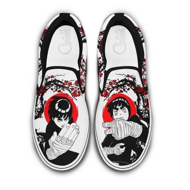 Rock Lee Slip On Sneakers Custom Japan Blossom Anime Shoes - 1 - GearAnime