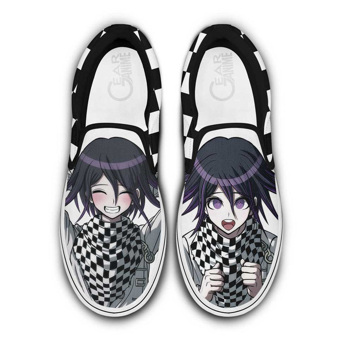 Kokichi Oma Slip On Sneakers Custom Anime Danganronpa Shoes - 1 - GearAnime