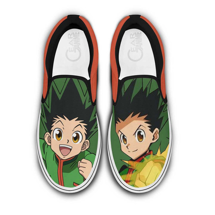Gon Freecss Slip On Sneakers Custom Anime Hunter x Hunter Shoes - 1 - GearAnime