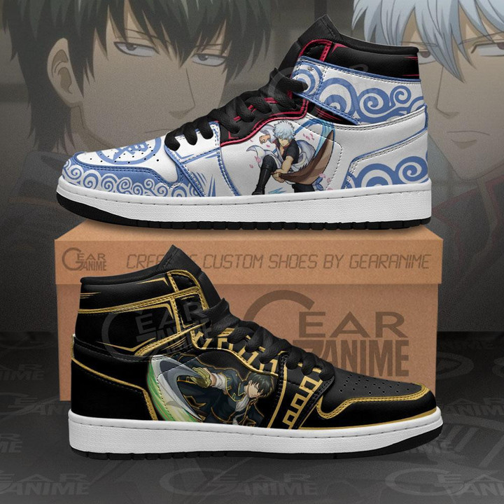 Sakata Gintoki and Toshirou Hijikata Sneakers Gintama Anime Shoes - 1 - GearAnime