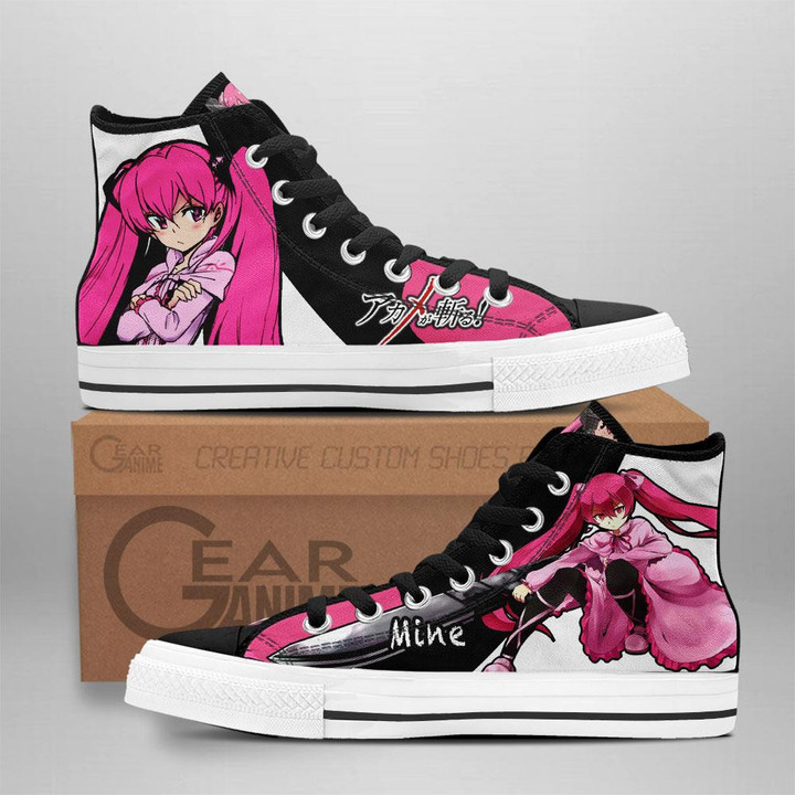 Akame ga Kill Mine High Top Shoes Custom Anime Sneakers - 1 - GearAnime