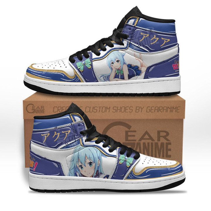 KonoSuba Aqua Sneakers Custom Anime Shoes - 1 - GearAnime