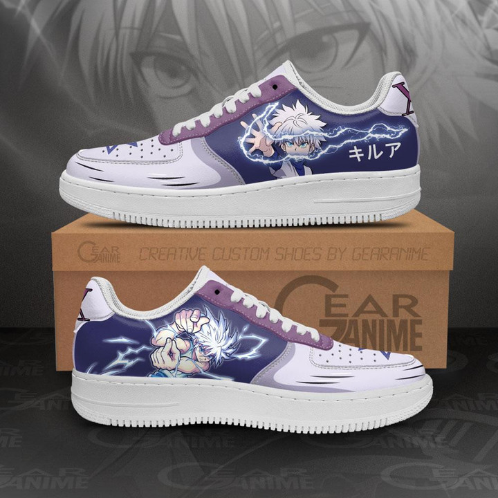 Killua Zoldyck Air Sneakers Custom Hunter X Hunter Anime Shoes - 1 - GearAnime