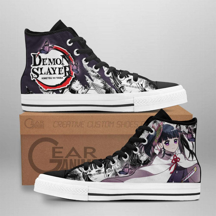 Kanao High Top Shoes Custom Anime Demon Slayer Sneakers - 1 - GearAnime