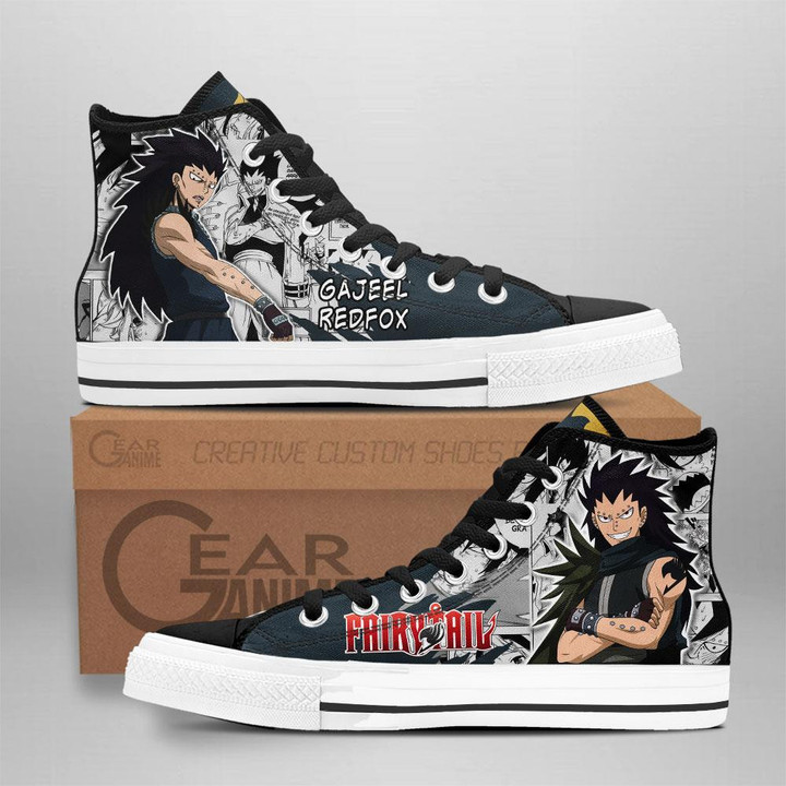 Gajeel Redfox High Top Shoes Custom Fairy Tail Anime Sneakers - 1 - GearAnime