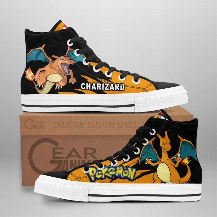 Pokemon Charizard High Top Shoes Custom Anime Sneakers - 1 - GearAnime