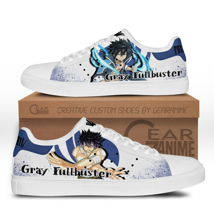 Fairy Tail Gray Fullbuster Skate Sneakers Custom Anime Shoes - 1 - GearAnime