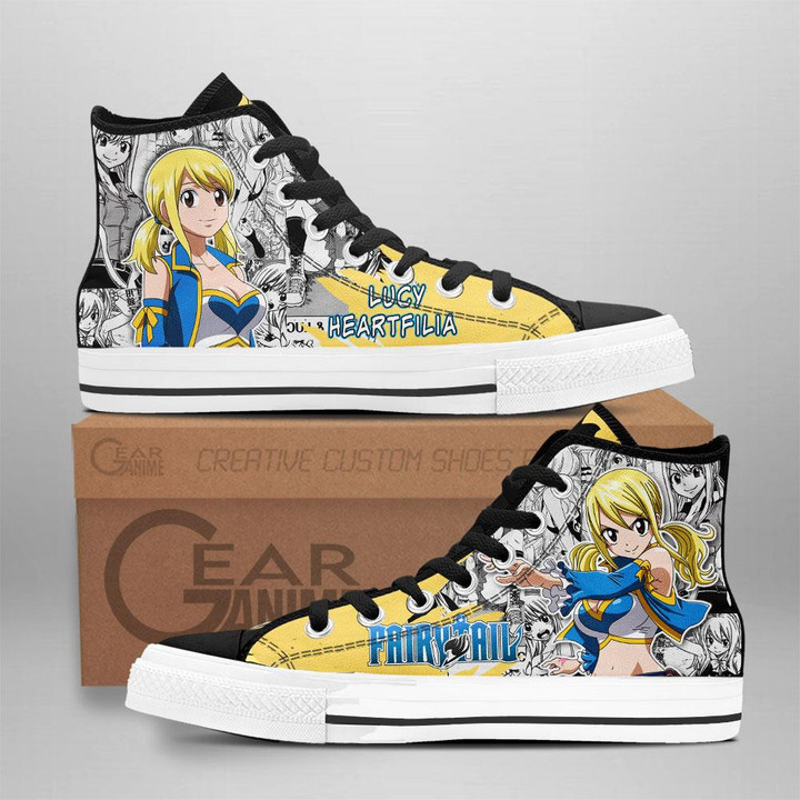 Lucy Heartfilia High Top Shoes Custom Fairy Tail Anime Sneakers - 1 - GearAnime