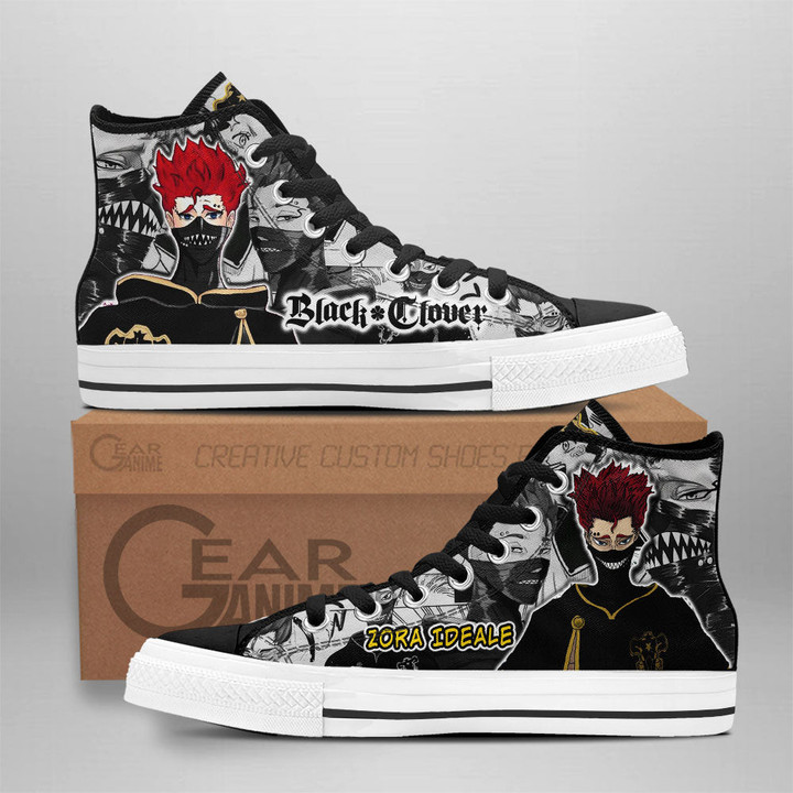 Zora Ideale High Top Shoes Custom Black Clover Anime Sneakers - 1 - GearAnime