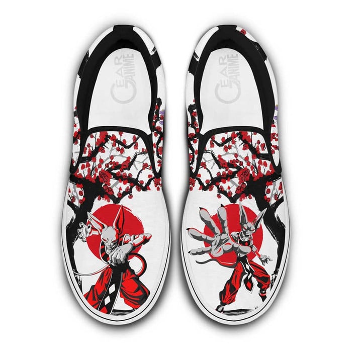 Beerus Slip On Sneakers Custom Japan Style Anime Dragon Ball Shoes - 1 - GearAnime
