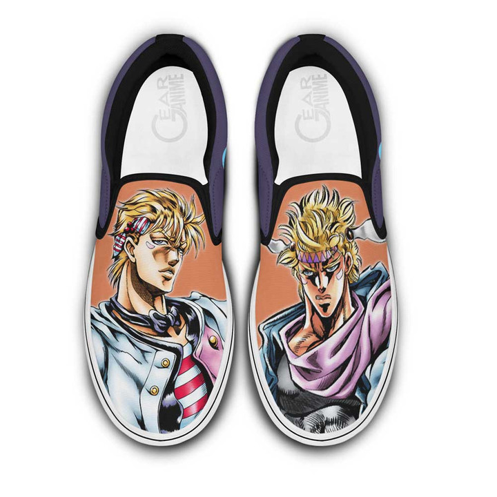 Caesar Anthonio Zeppeli Slip On Sneakers Custom Anime JoJo's Bizarre Adventure Shoes - 1 - GearAnime