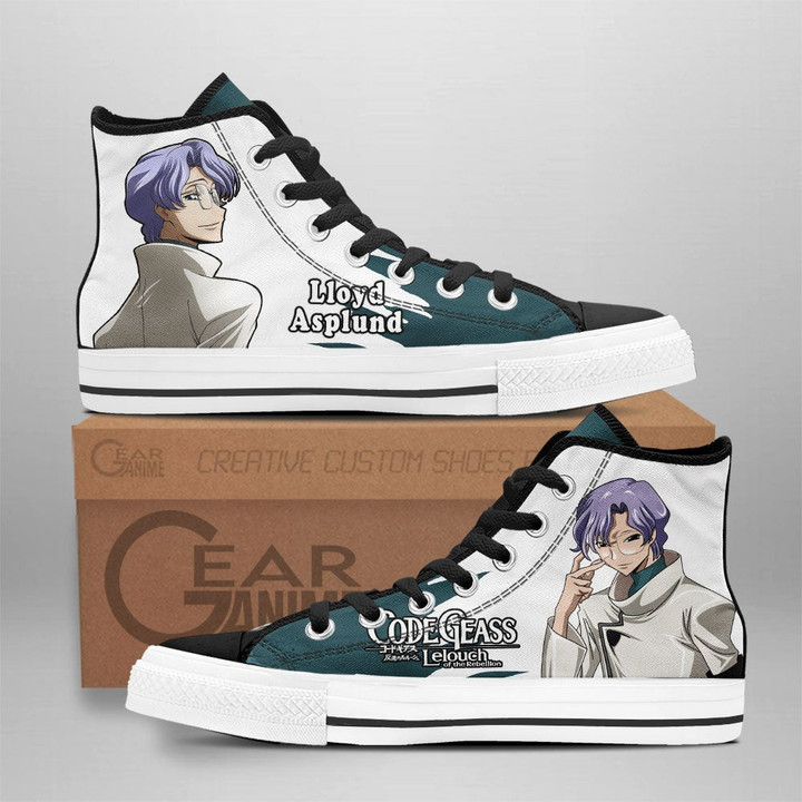 Code Geass Lloyd Asplund High Top Shoes Custom Anime Sneakers - 1 - GearAnime