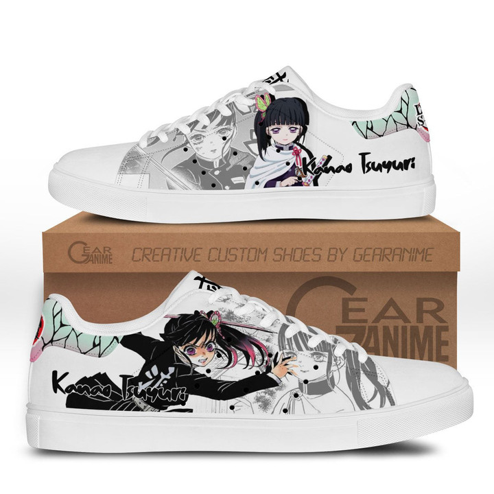 Demon Slayer Kanao Tsuyuri Skate Sneakers Custom Anime Shoes - 1 - GearAnime