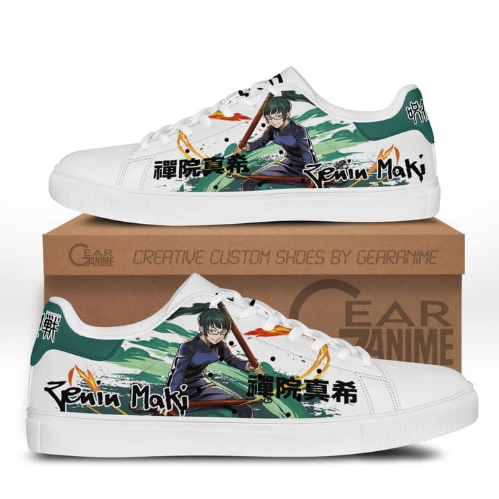 Maki Zenin Skate Sneakers Custom Anime Jujutsu Kaisen Shoes - 1 - GearAnime