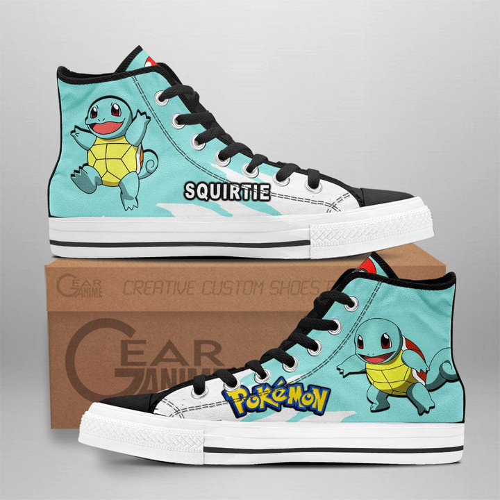Pokemon Squirtle High Top Shoes Custom Anime Sneakers - 1 - GearAnime