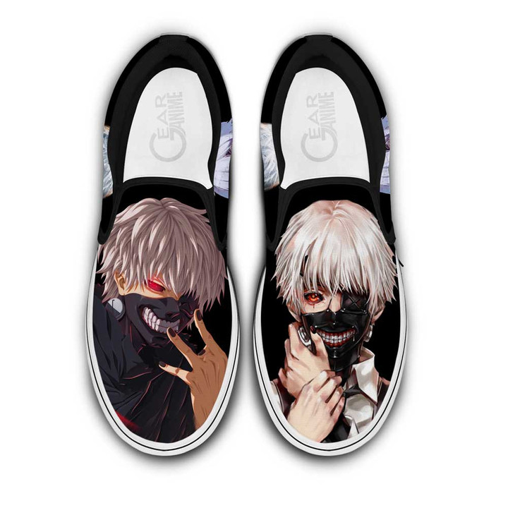 Tokyo Ghoul Ken Kaneki Slip On Sneakers Custom Anime Shoes - 1 - GearAnime