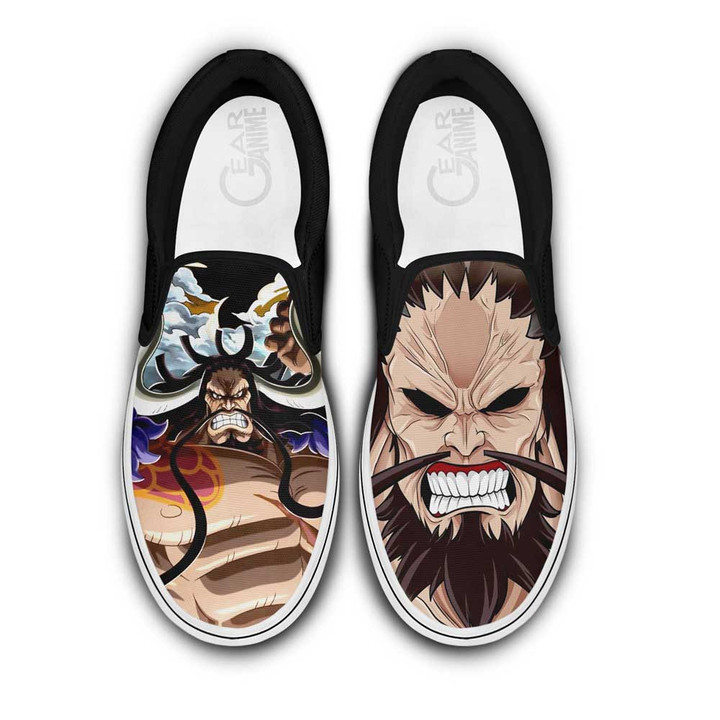 Yonko Kaido Slip On Sneakers Custom Anime One Piece Shoes - 1 - GearAnime