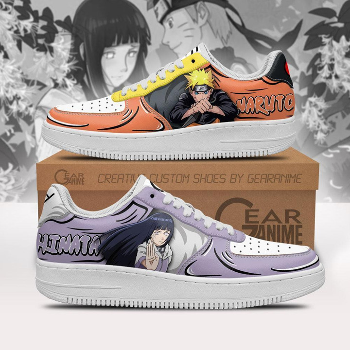 Uzumaki and Hinata Air Sneakers Custom Anime Shoes - 1 - GearAnime