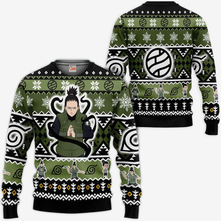 Shikamaru Ugly Christmas Sweater Custom Xmas Gifts Idea - 1 - GearAnime