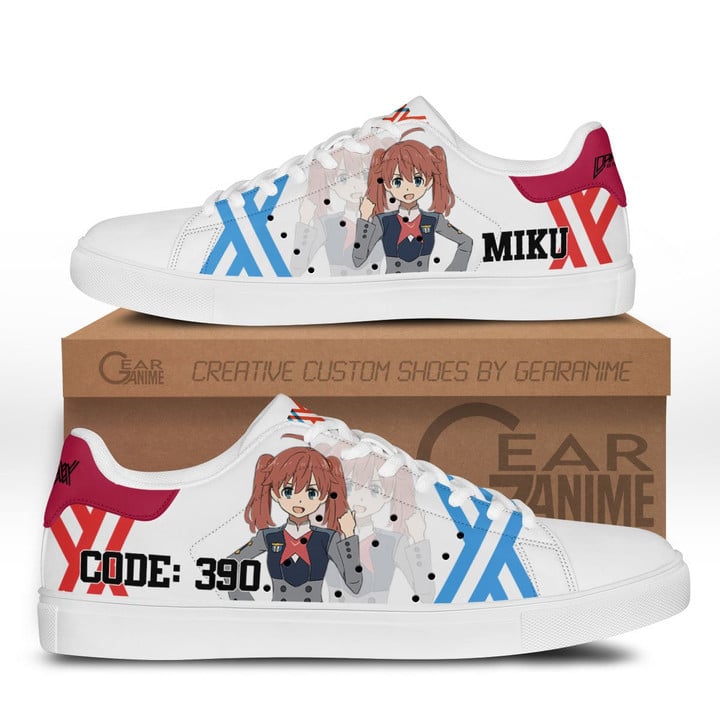 Darling in the Franxx Miku Code:390 Skate Sneakers Custom Anime Shoes - 1 - GearAnime