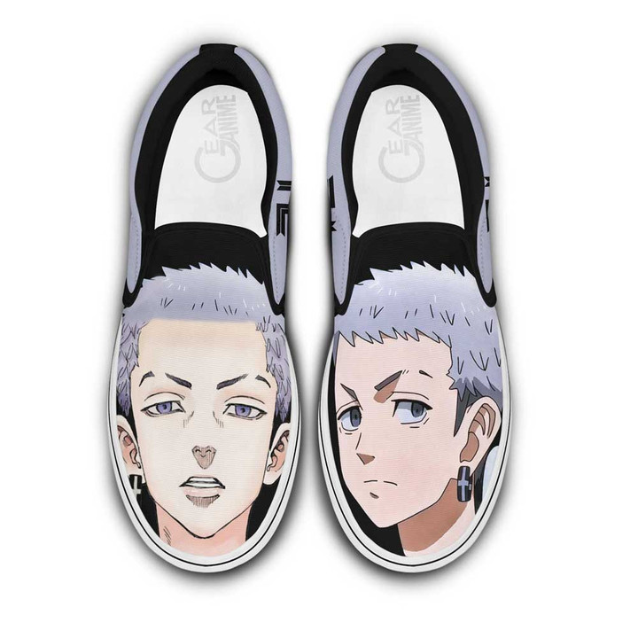 Takashi Mitsuya Slip On Sneakers Custom Anime Tokyo Revengers Shoes - 1 - GearAnime