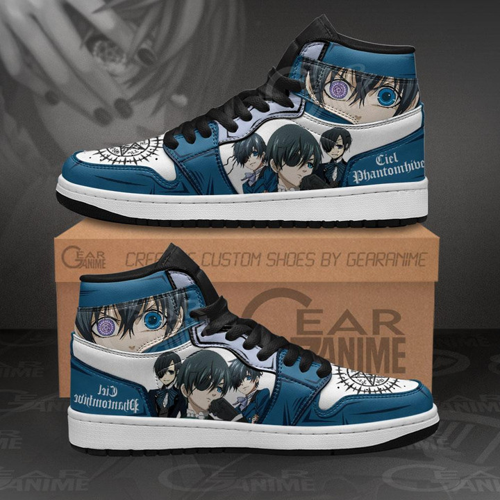 Ciel Phantomhive Sneakers Custom Anime Black Butler Shoes - 1 - GearAnime