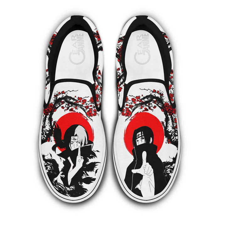 Uchiha Itachi Slip On Sneakers Custom Japan Style Anime Shoes - 1 - GearAnime
