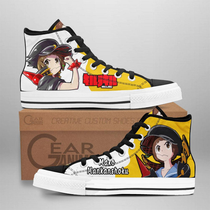 Kill la Kill Mako Mankanshoku High Top Shoes Custom Anime Sneakers - 1 - GearAnime