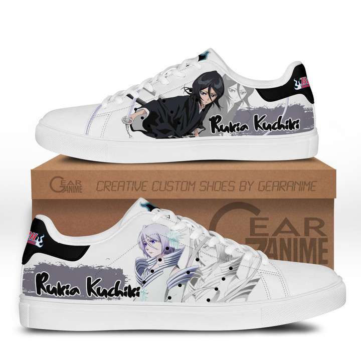 Rukia Kuchiki Skate Sneakers Custom Anime Bleach Shoes - 1 - GearAnime