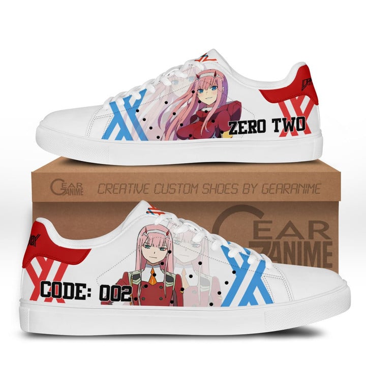 Darling in the Franxx Zero Two Code:002 Skate Sneakers Custom Anime Shoes - 1 - GearAnime