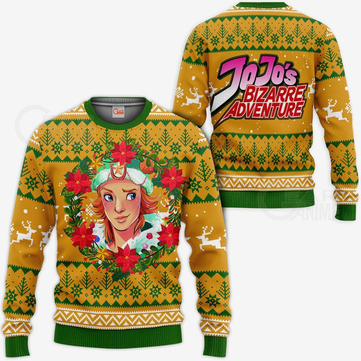 Dio Brando Ugly Christmas Sweater JoJo's Bizarre Adventure Anime VA11 - 1 - GearAnime