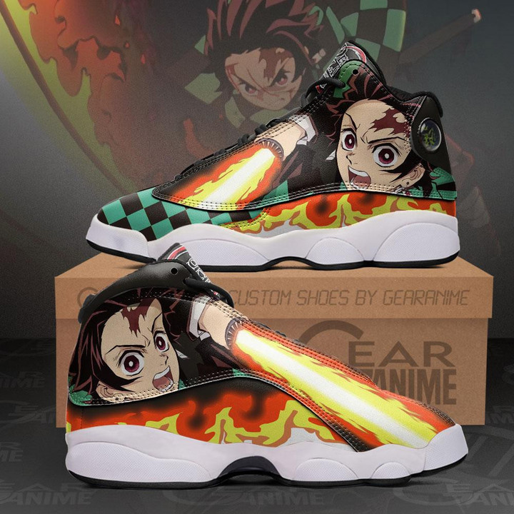 Tanjiro Sneakers Sun Breathing Custom Anime Demon Slayer Shoes - 1 - GearAnime