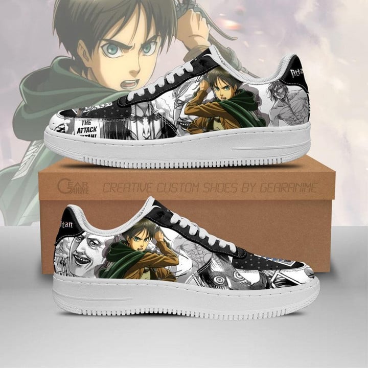 AOT Scout Eren Sneakers Attack On Titan Anime Shoes Mixed Manga - 1 - GearAnime