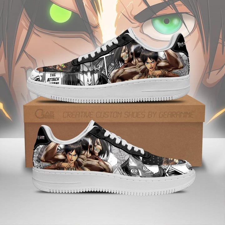 AOT Titan Eren Sneakers Attack On Titan Anime Manga Shoes - 1 - GearAnime
