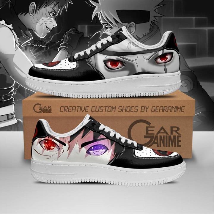 Kakashi and Obito Eyes Air Sneakers Custom Anime Shoes - 1 - GearAnime