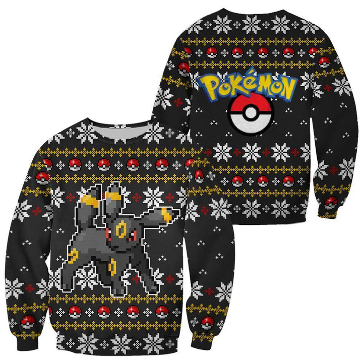Pokemon Umbreon Ugly Christmas Sweater Custom Xmas Gift - 1 - GearAnime