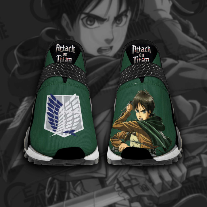 Eren Jaeger Sneakers Custom Attack On Titan Anime Shoes - 1 - GearAnime