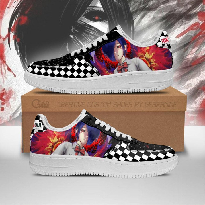 Tokyo Ghoul Touka Sneakers Custom Checkerboard Shoes Anime - 1 - GearAnime