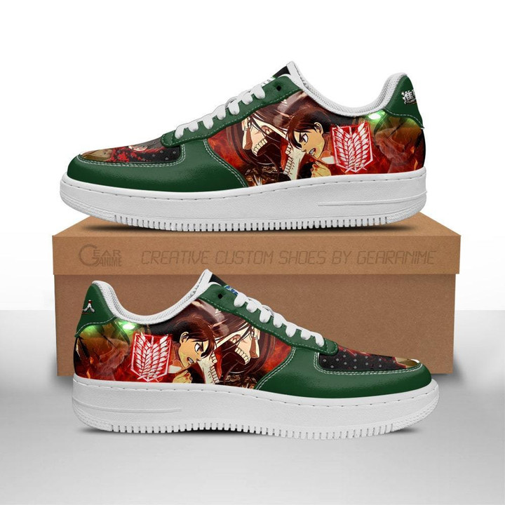 Attack On Titan Eren Yeager Air Sneakers Custom AOT Anime Shoes - 1 - GearAnime
