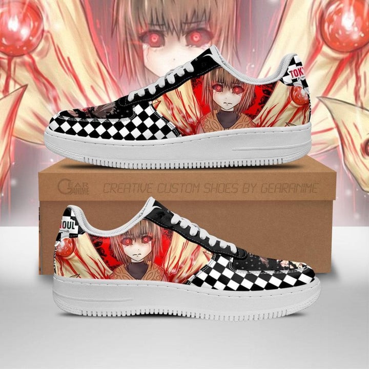 Tokyo Ghoul Hinami Sneakers Custom Checkerboard Shoes Anime - 1 - GearAnime