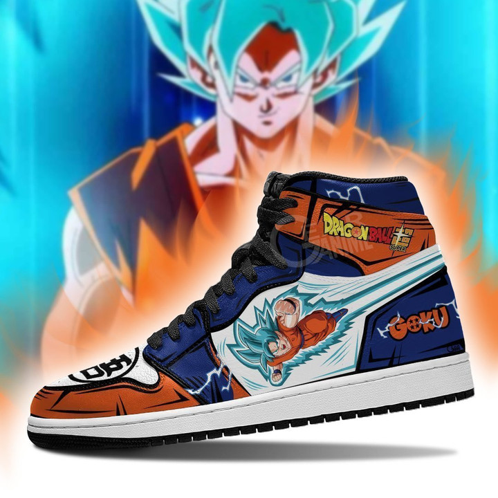 DBS Goku Blue Sneakers Custom Anime Dragon Ball Shoes - 3 - GearAnime