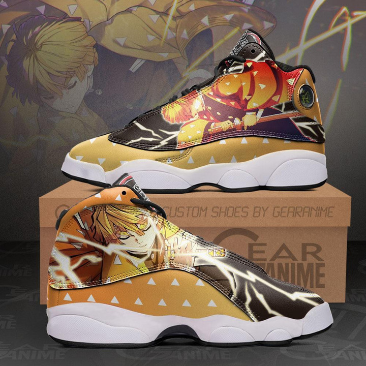 Zenitsu Sneakers Thunder Breathing Custom Anime Demon Slayer Shoes - 1 - GearAnime
