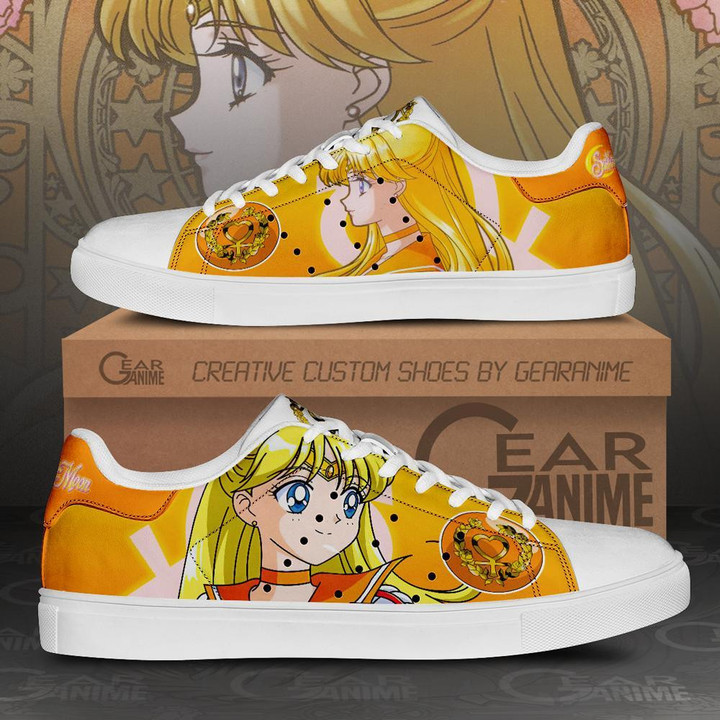 Sailor Venus Skate Shoes Sailor Moon Anime Custom Shoes PN10 - 1 - GearAnime